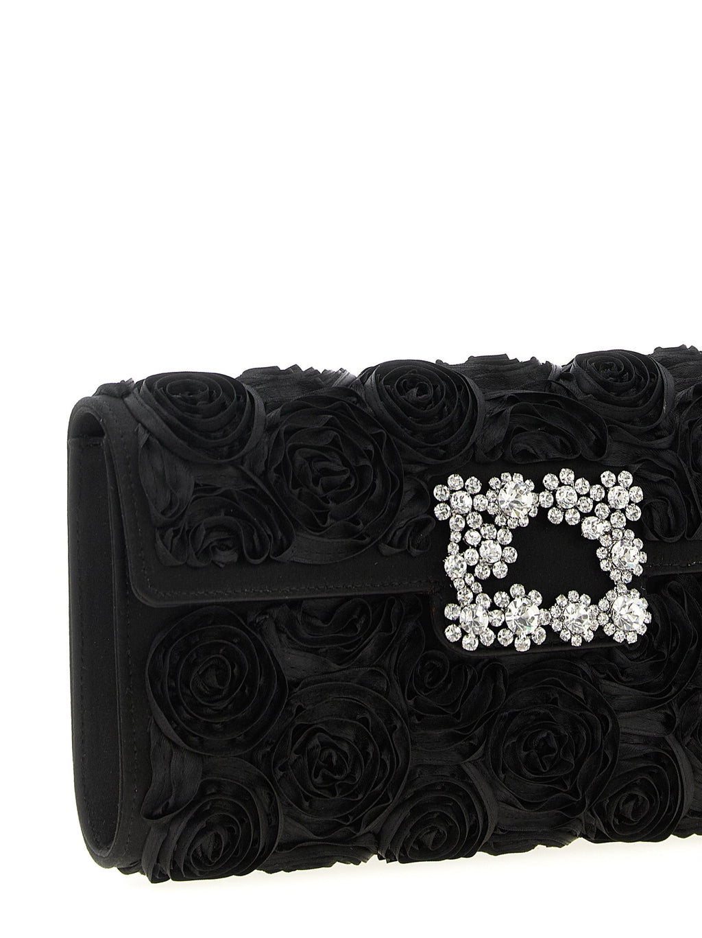 Roger Vivier Black Viscose Clutch Bag