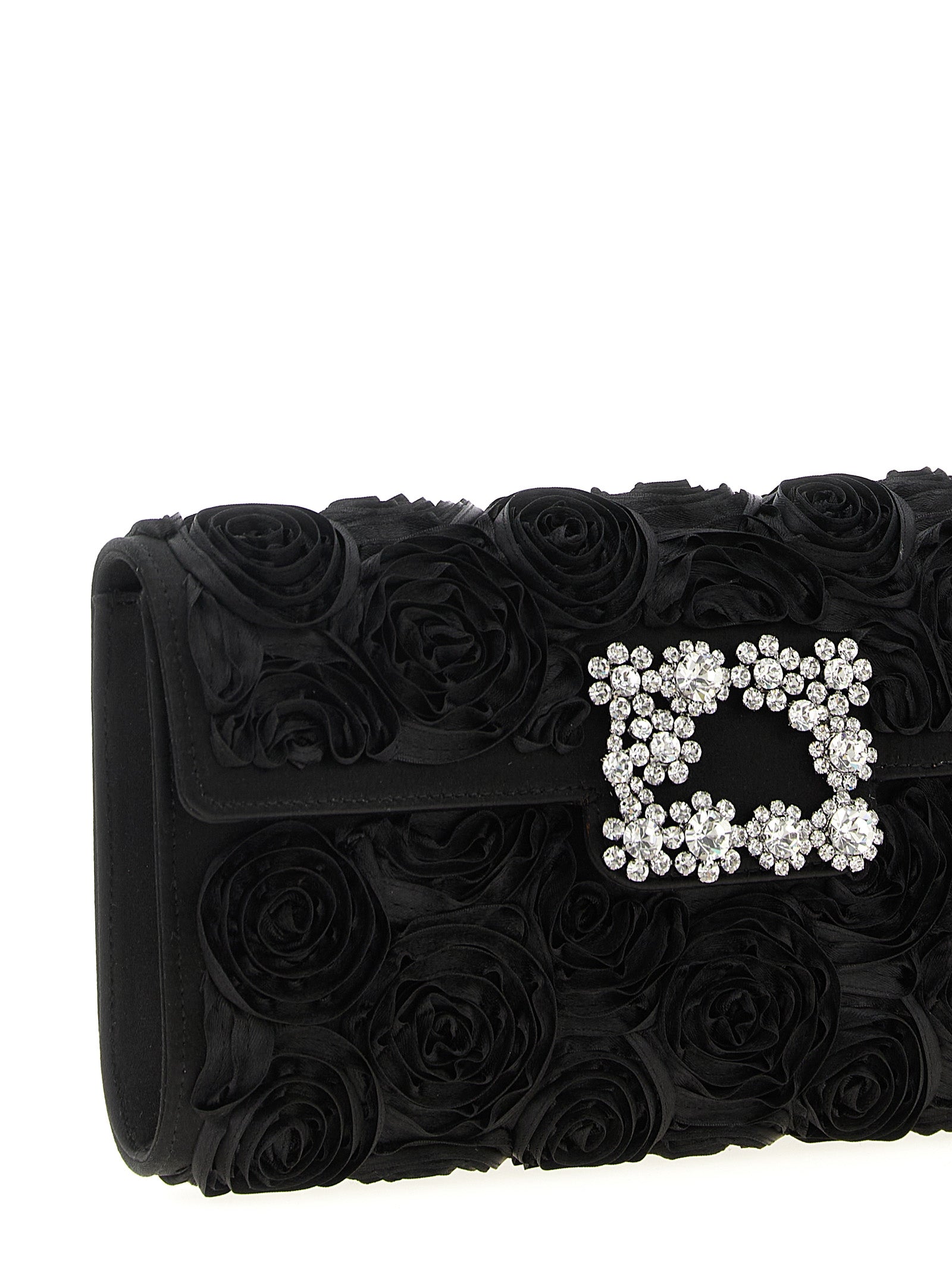Roger Vivier Black Viscose Clutch Bag