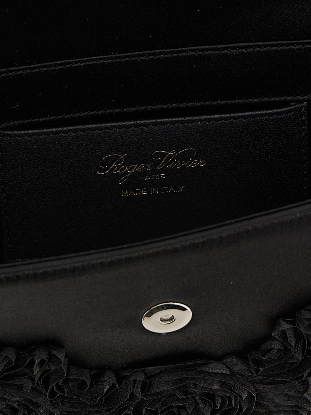 Roger Vivier Black Viscose Clutch Bag