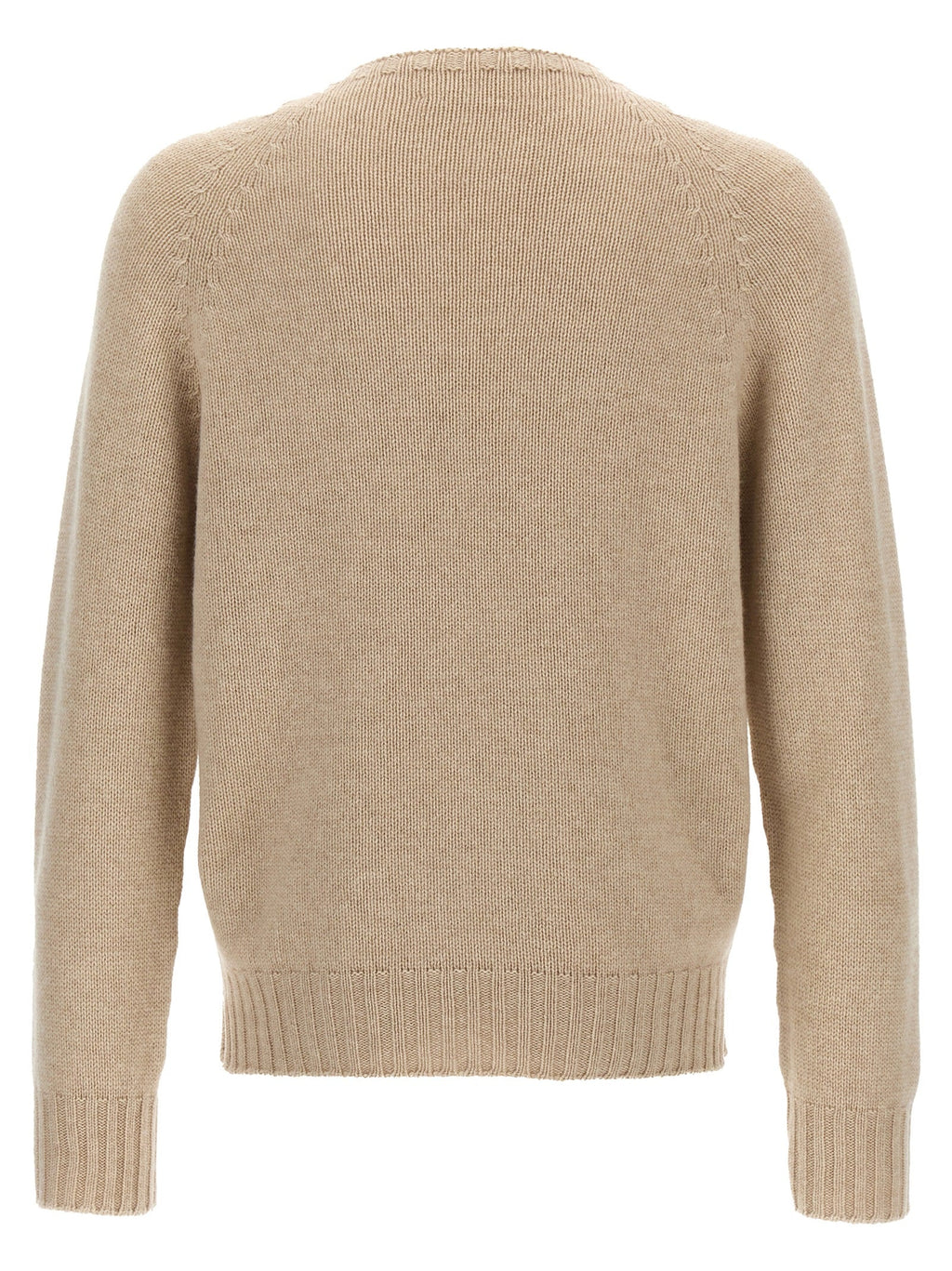 MA'RY'YA Beige Virgin Wool Cardigan