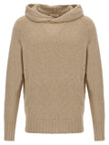 MA'RY'YA Beige Virgin Wool Cardigan