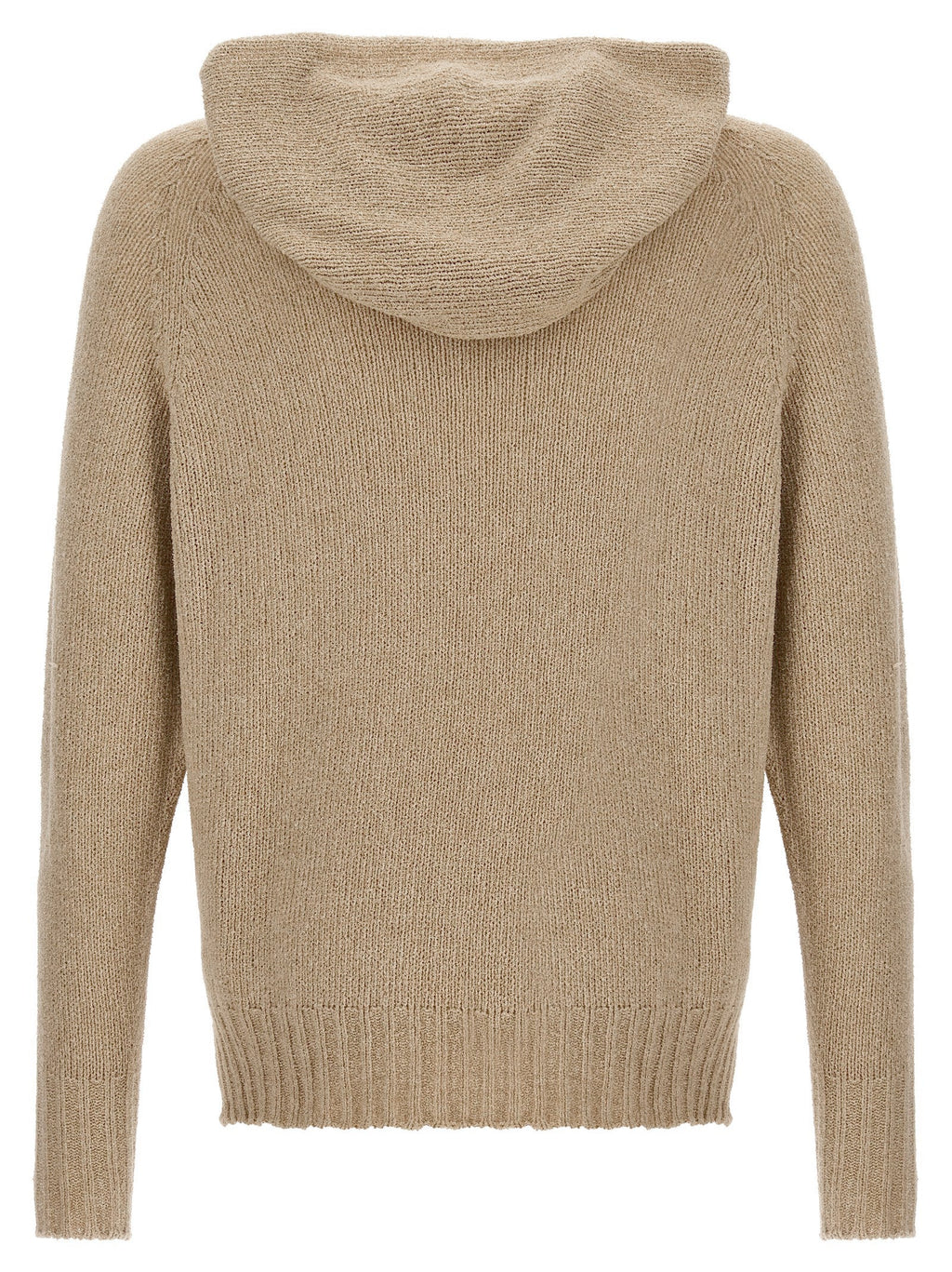 MA'RY'YA Beige Virgin Wool Cardigan