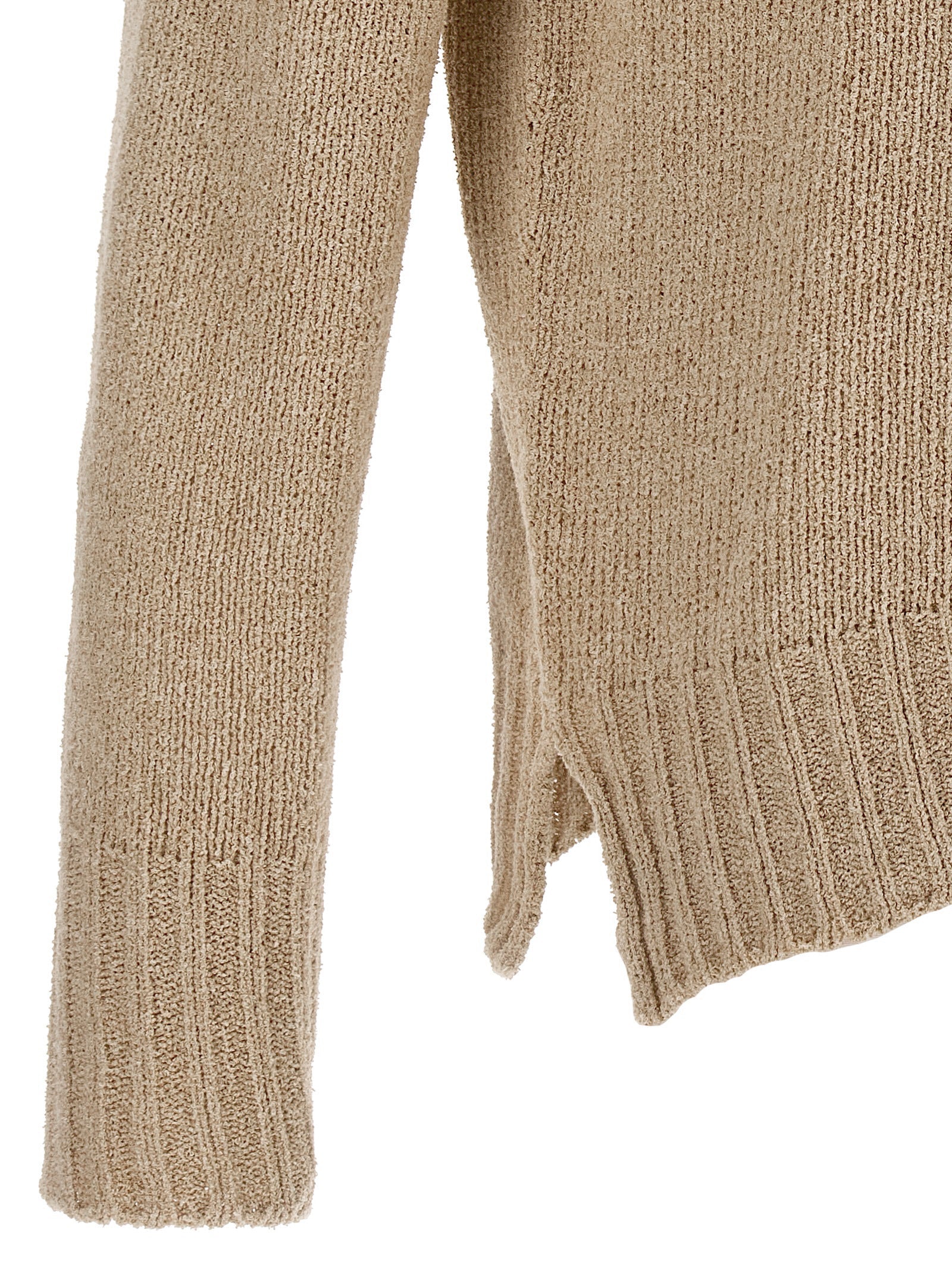 MA'RY'YA Beige Virgin Wool Cardigan