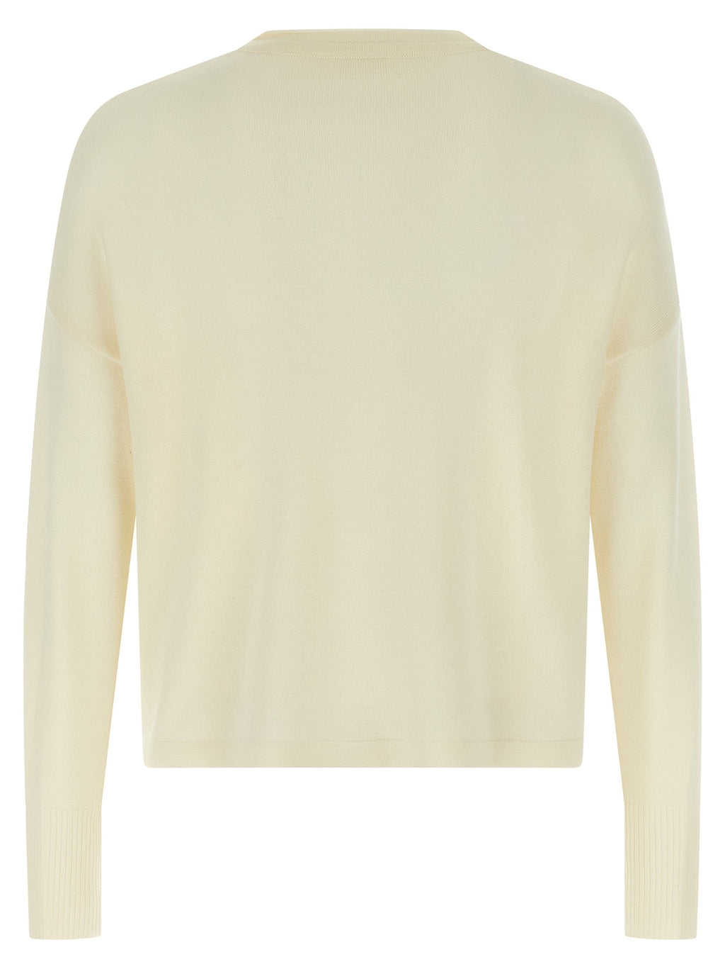 MA'RY'YA White Virgin Wool Cardigan