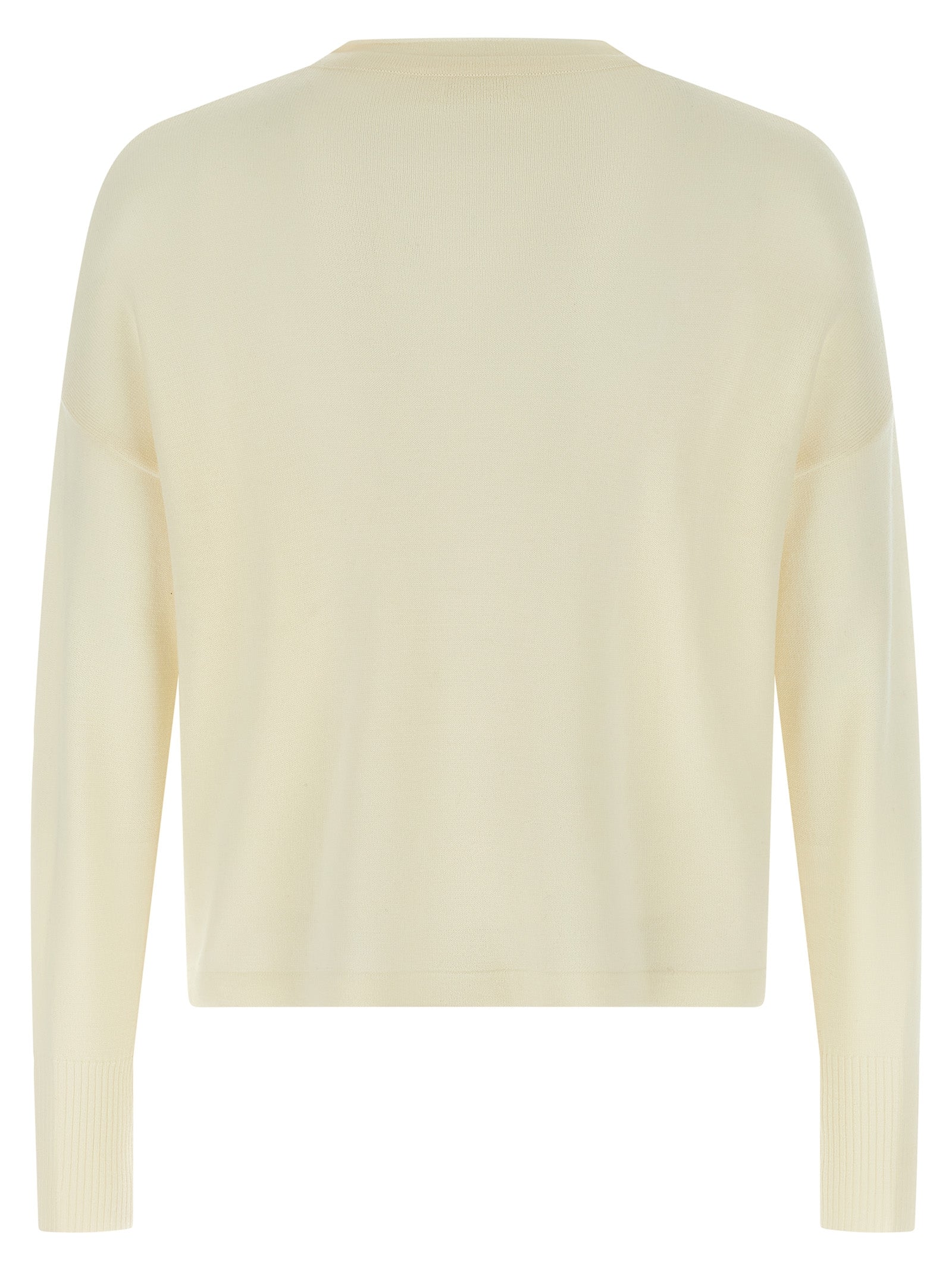 MA'RY'YA White Virgin Wool Cardigan
