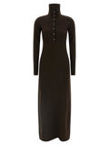 Tom Ford Brown Cashmere Long Dress
