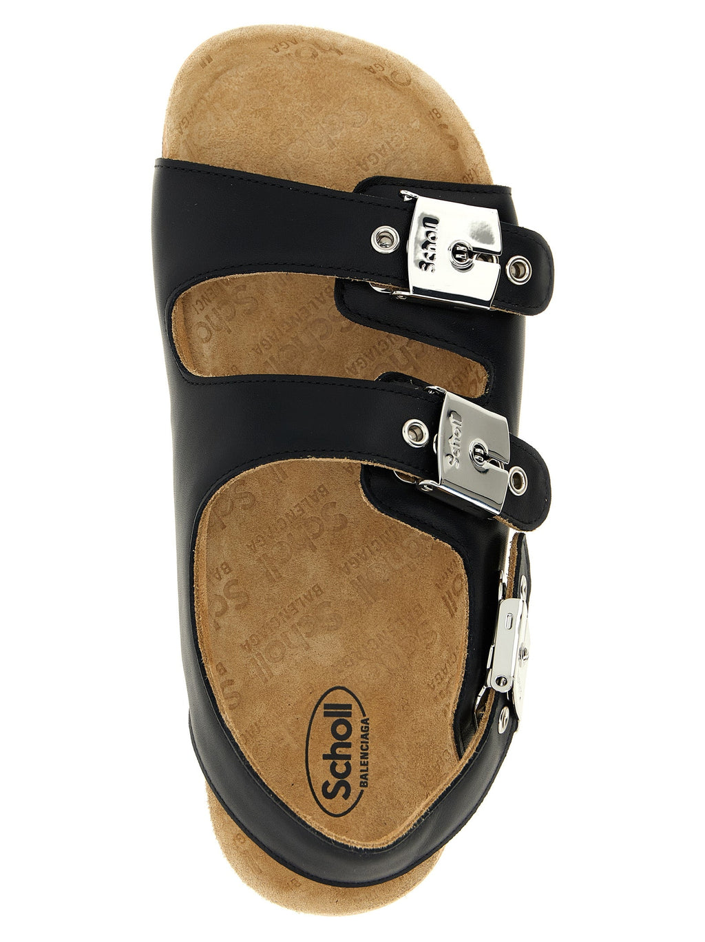 Balenciaga Black Calfskin Flat Sandals