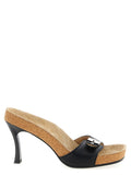Balenciaga Black Calfskin Stiletto Heel Sandals