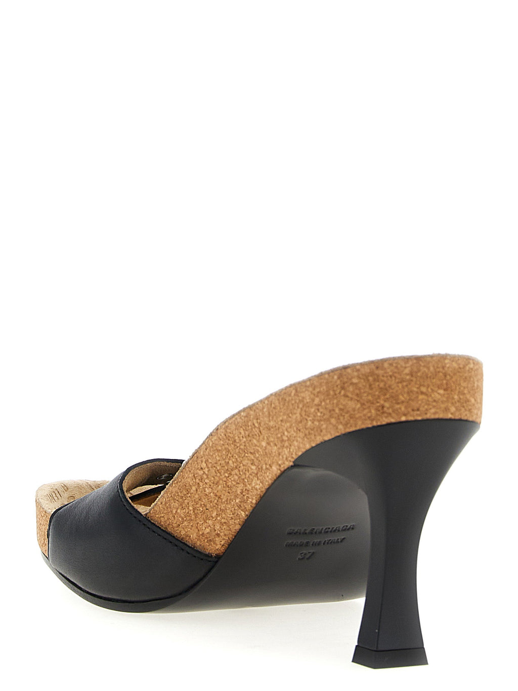 Balenciaga Black Calfskin Stiletto Heel Sandals