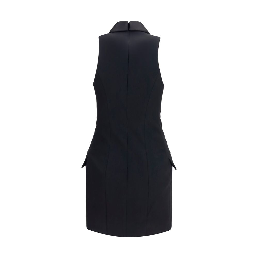 Balmain Black Wool Oves Aries Casual Dress