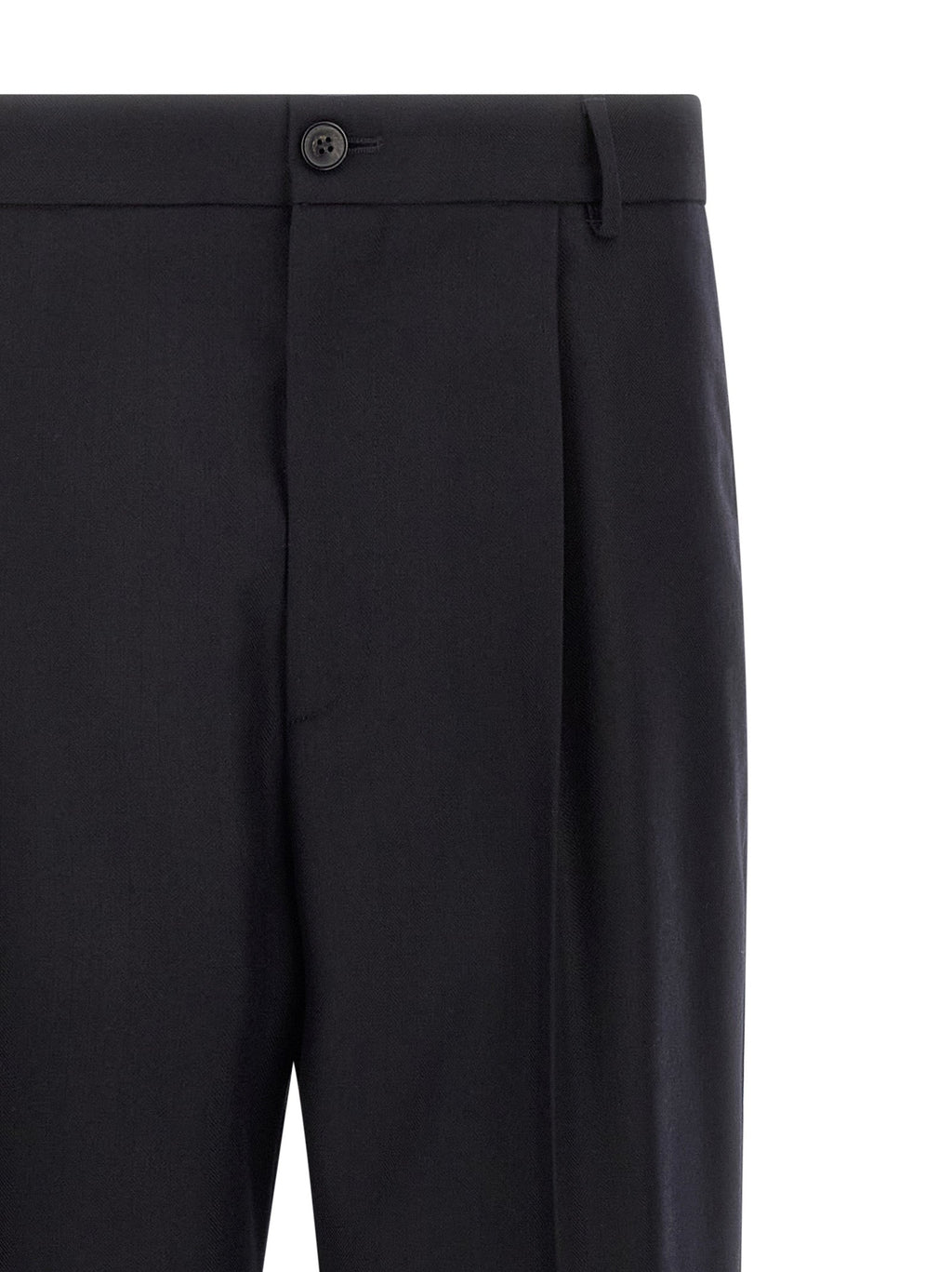 Dries Van Noten Blue Wool Dress Pants