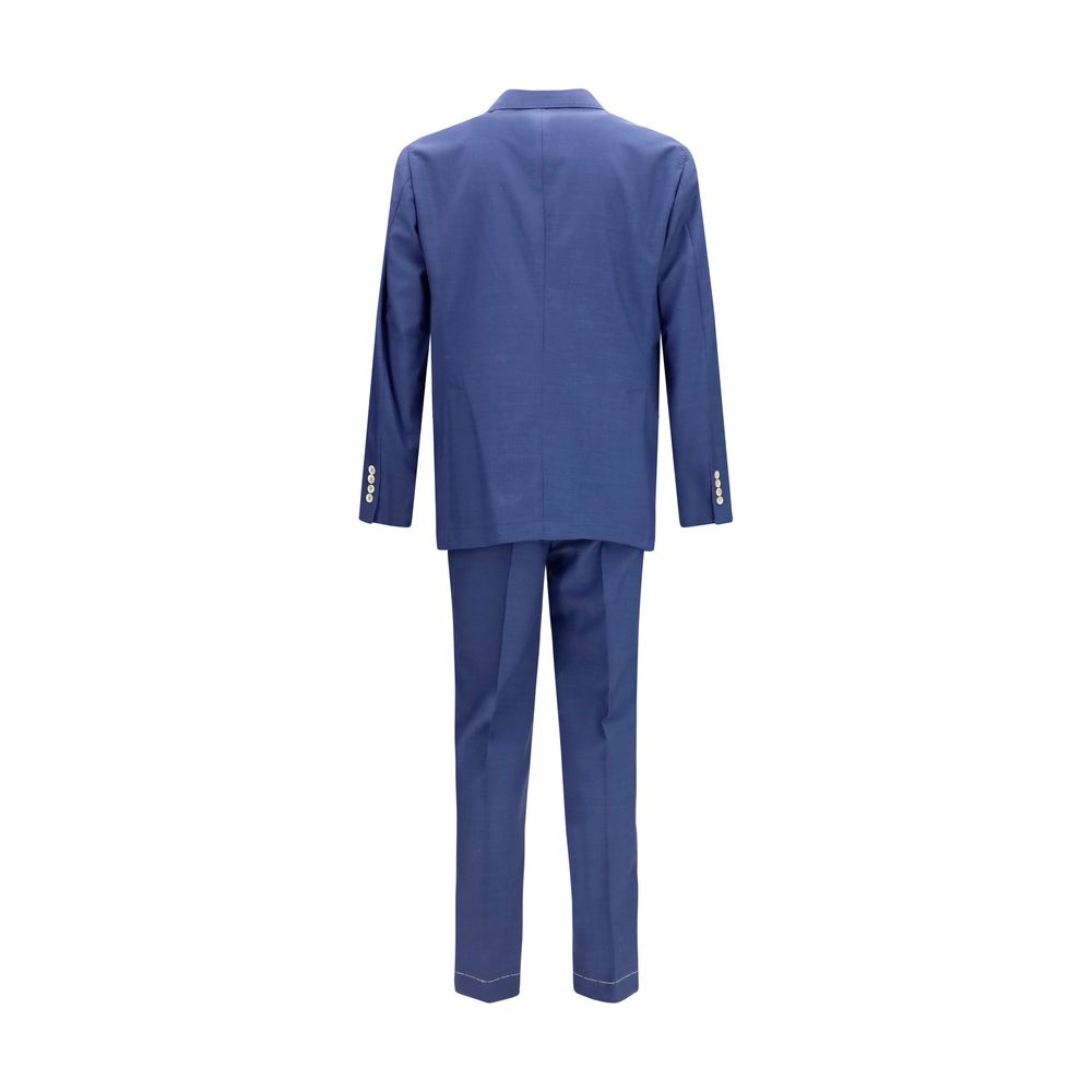 Brunello Cucinelli Blue Wool Oves Aries Two-Piece Suit