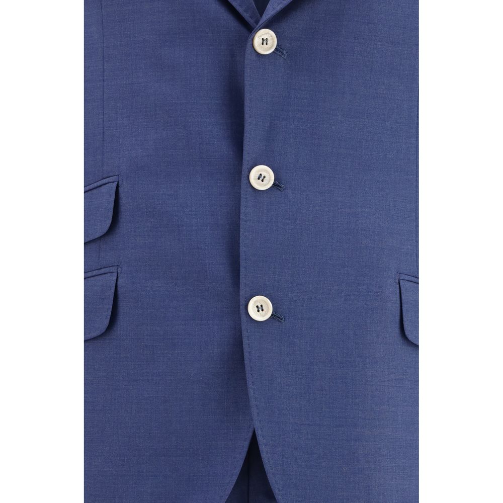 Brunello Cucinelli Blue Wool Oves Aries Two-Piece Suit