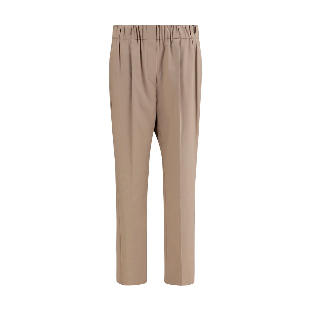 Brunello Cucinelli Beige Cotton Casual Pants