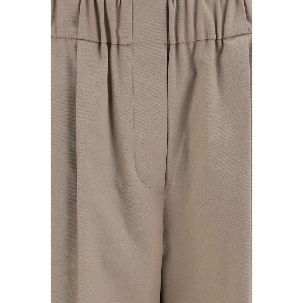 Brunello Cucinelli Beige Cotton Casual Pants