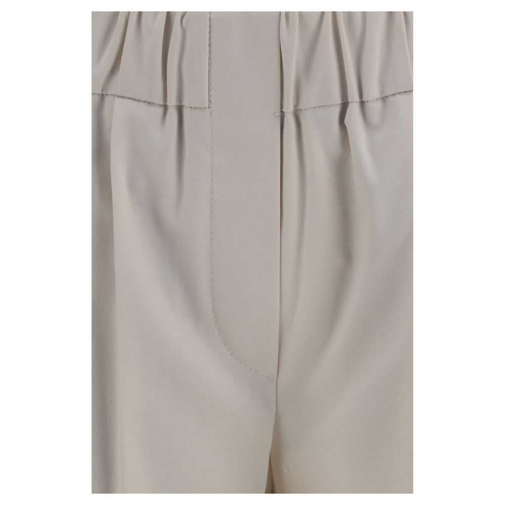 Brunello Cucinelli Beige Cotton Casual Pants