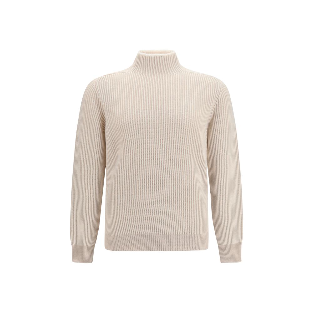 Brunello Cucinelli Beige Cashmere Turtleneck