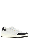 Saint Laurent Bicolor Calfskin Low Top Sneakers