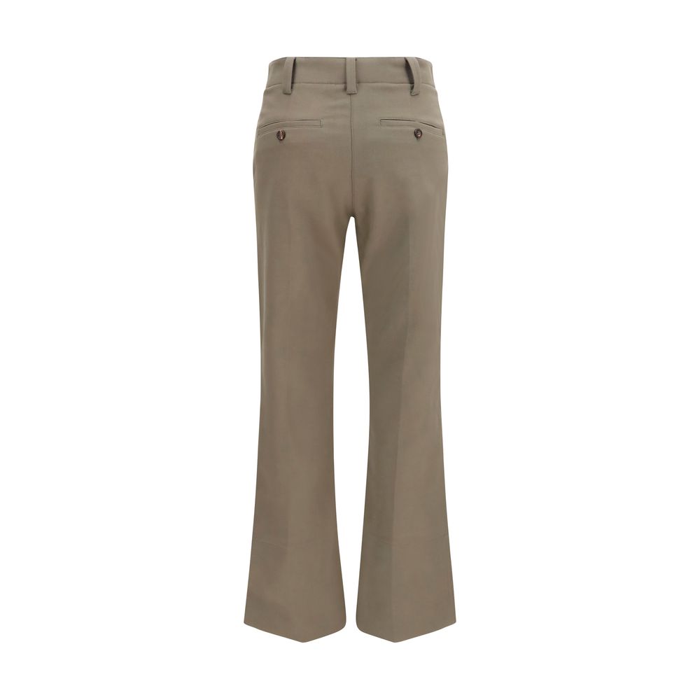 Brunello Cucinelli Brown Cotton Flared Pants