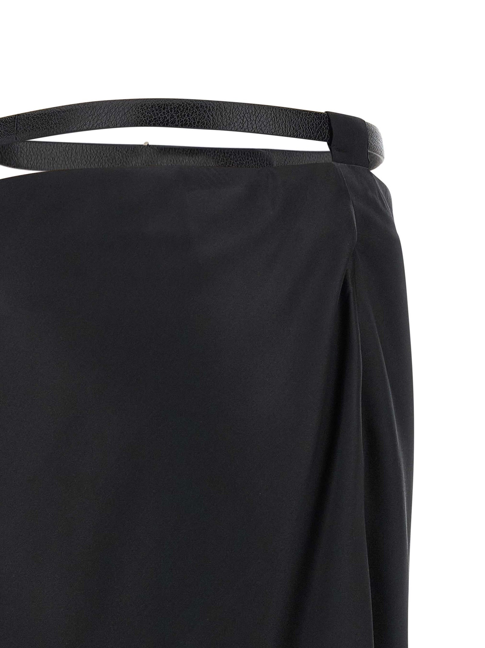Tom Ford Black Silk Midi Skirt