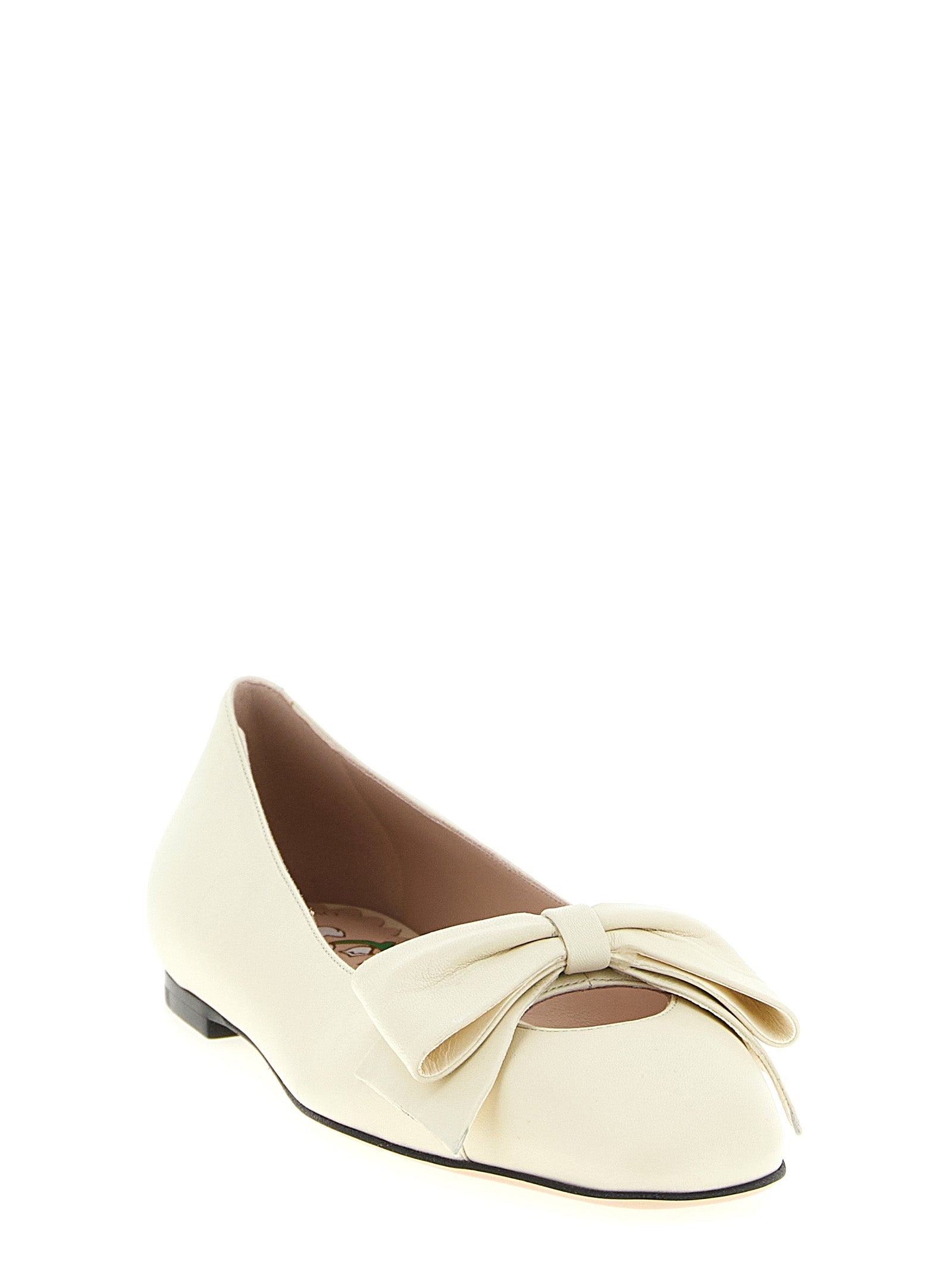 Valentino Garavani White Leather Ballet Flats