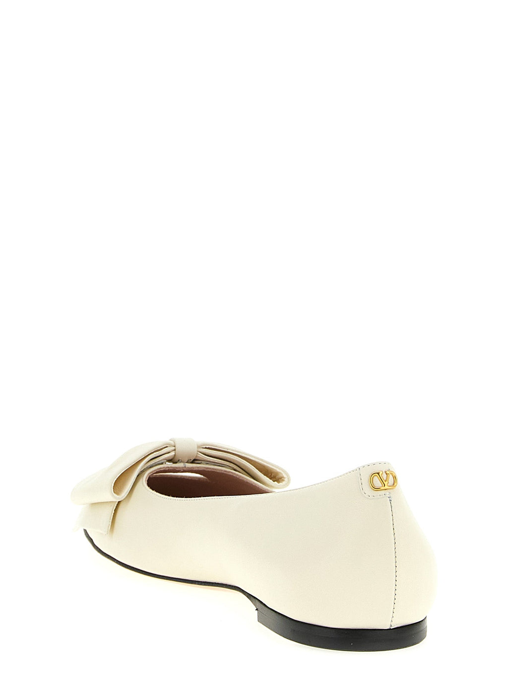 Valentino Garavani White Leather Ballet Flats
