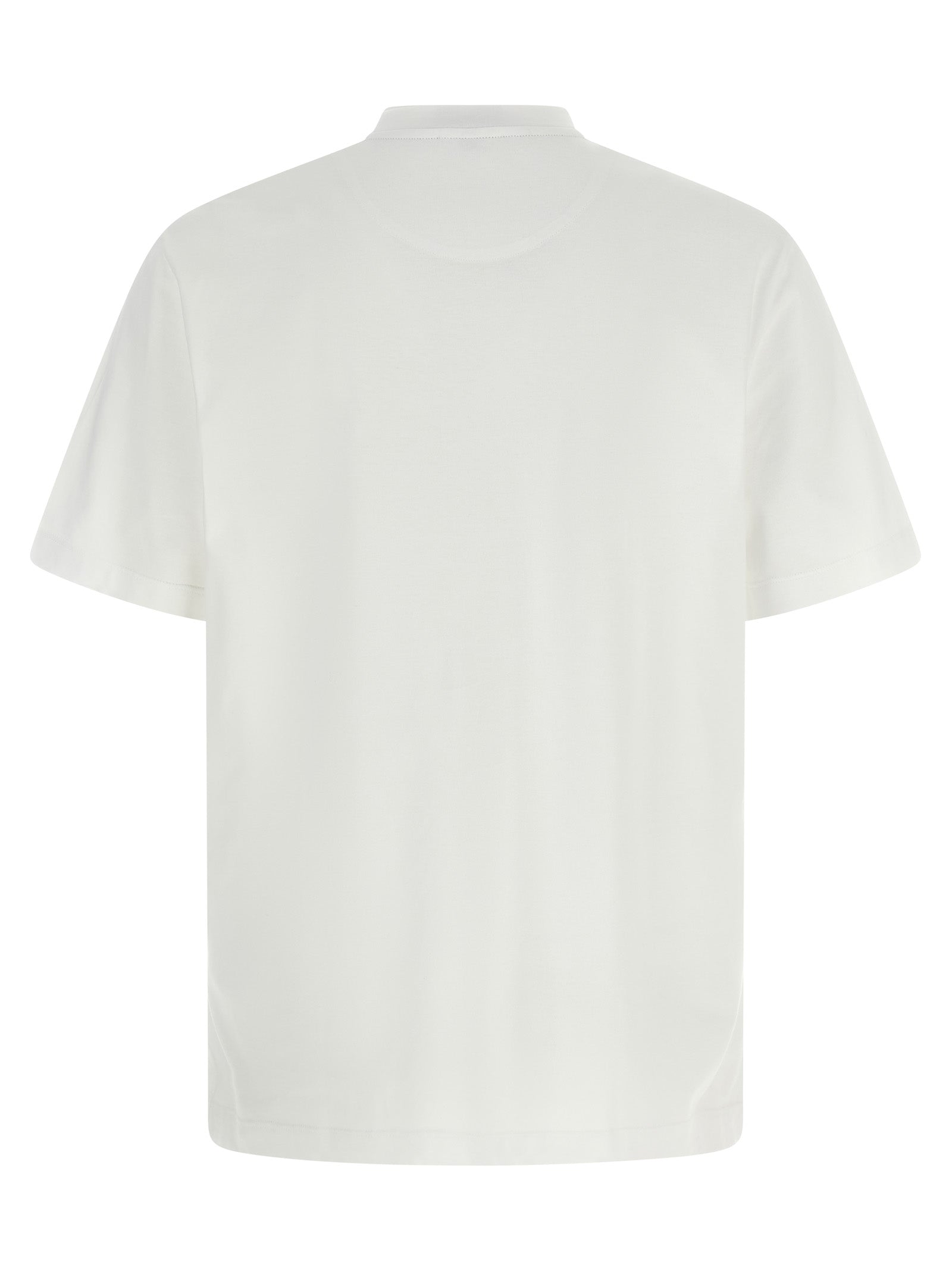 Brioni White Cotton T-Shirt