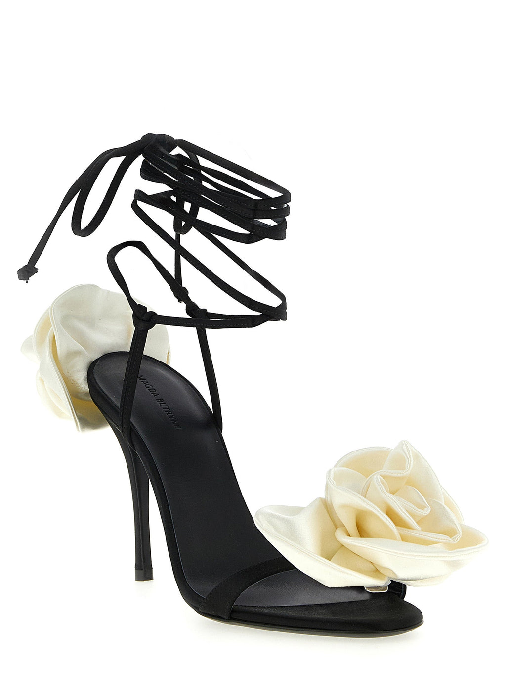 Magda Butrym Bicolor Viscose Stiletto Heel Sandals