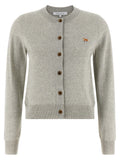 Maison Kitsuné Gray Virgin Wool Cardigan