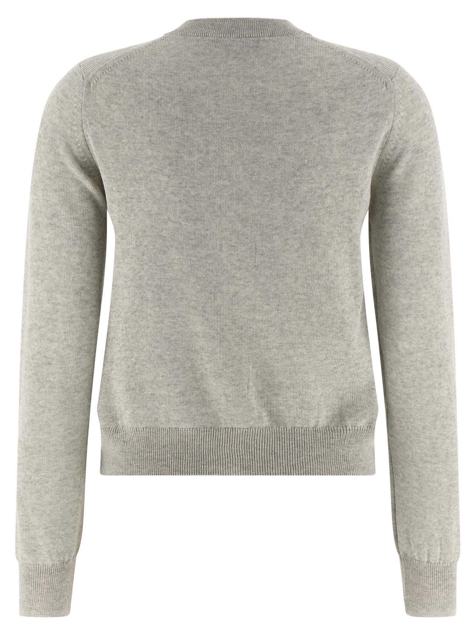 Maison Kitsuné Gray Virgin Wool Cardigan