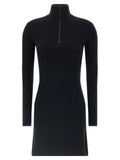 Courrèges Black Merino Wool Short Dress