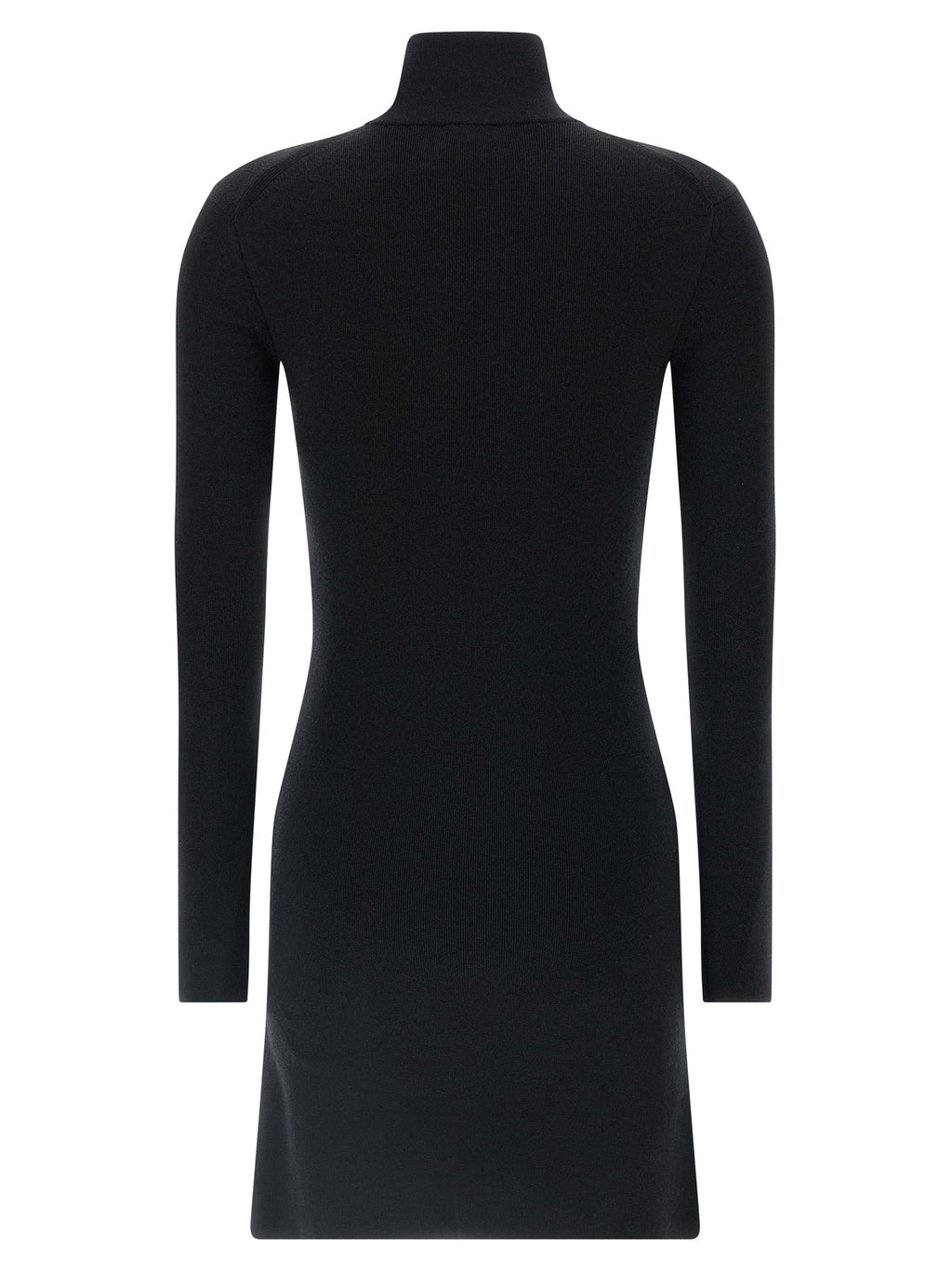 Courrèges Black Merino Wool Short Dress