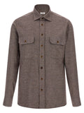 BORRIELLO Brown Cotton Blouse