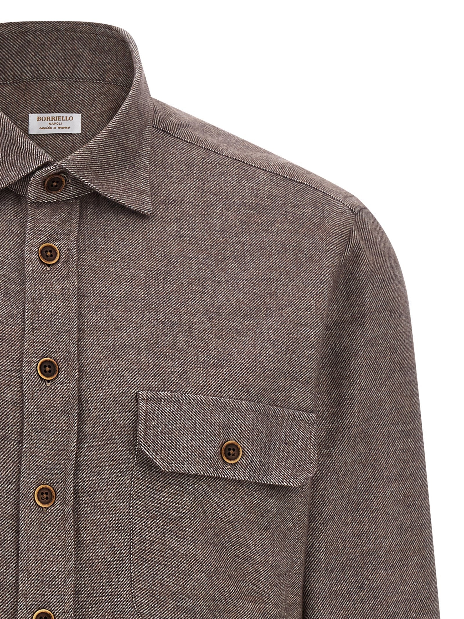 BORRIELLO Brown Cotton Blouse