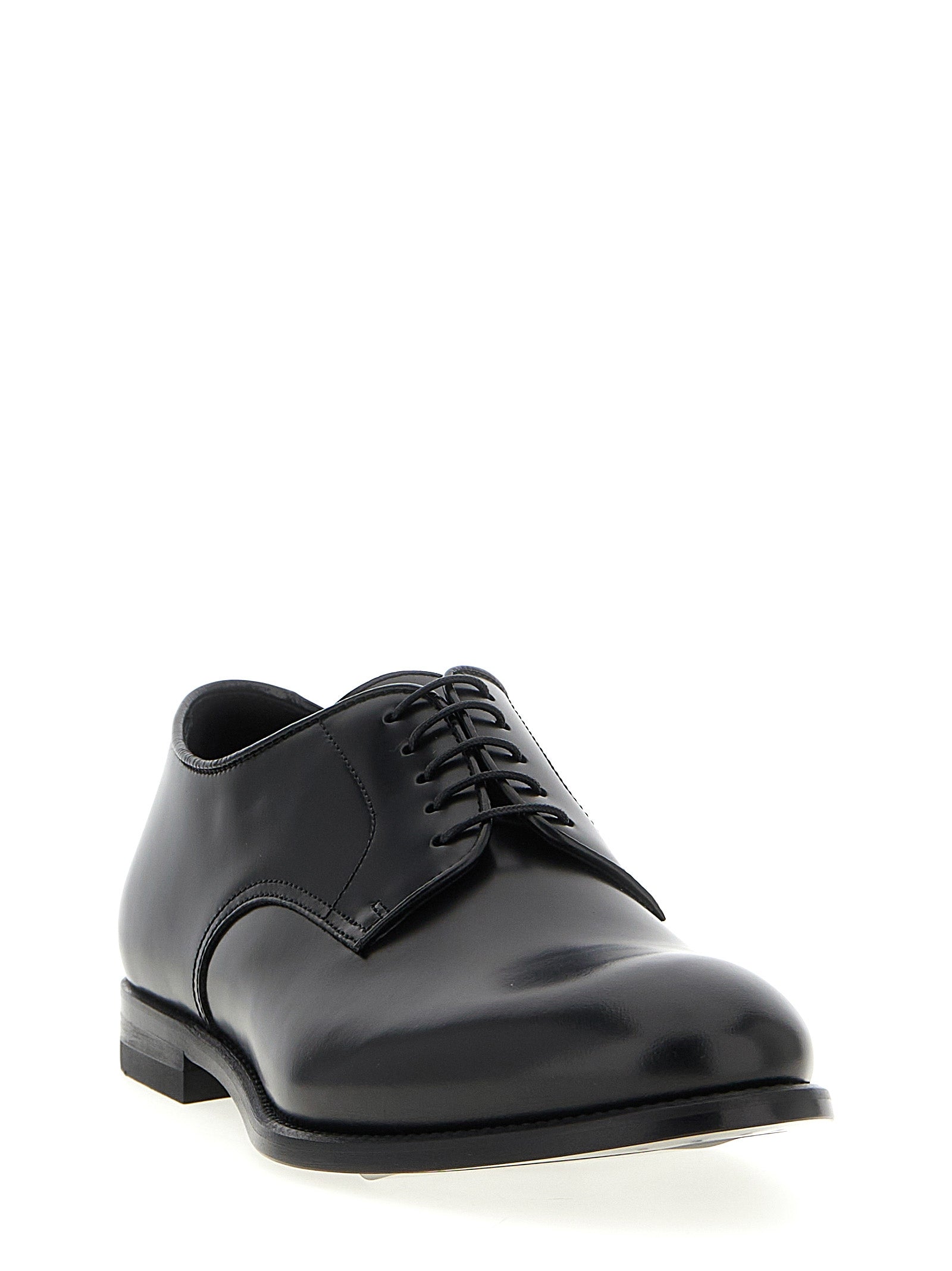 Doucal's Black Calfskin Oxfords And Derbies Doucal's