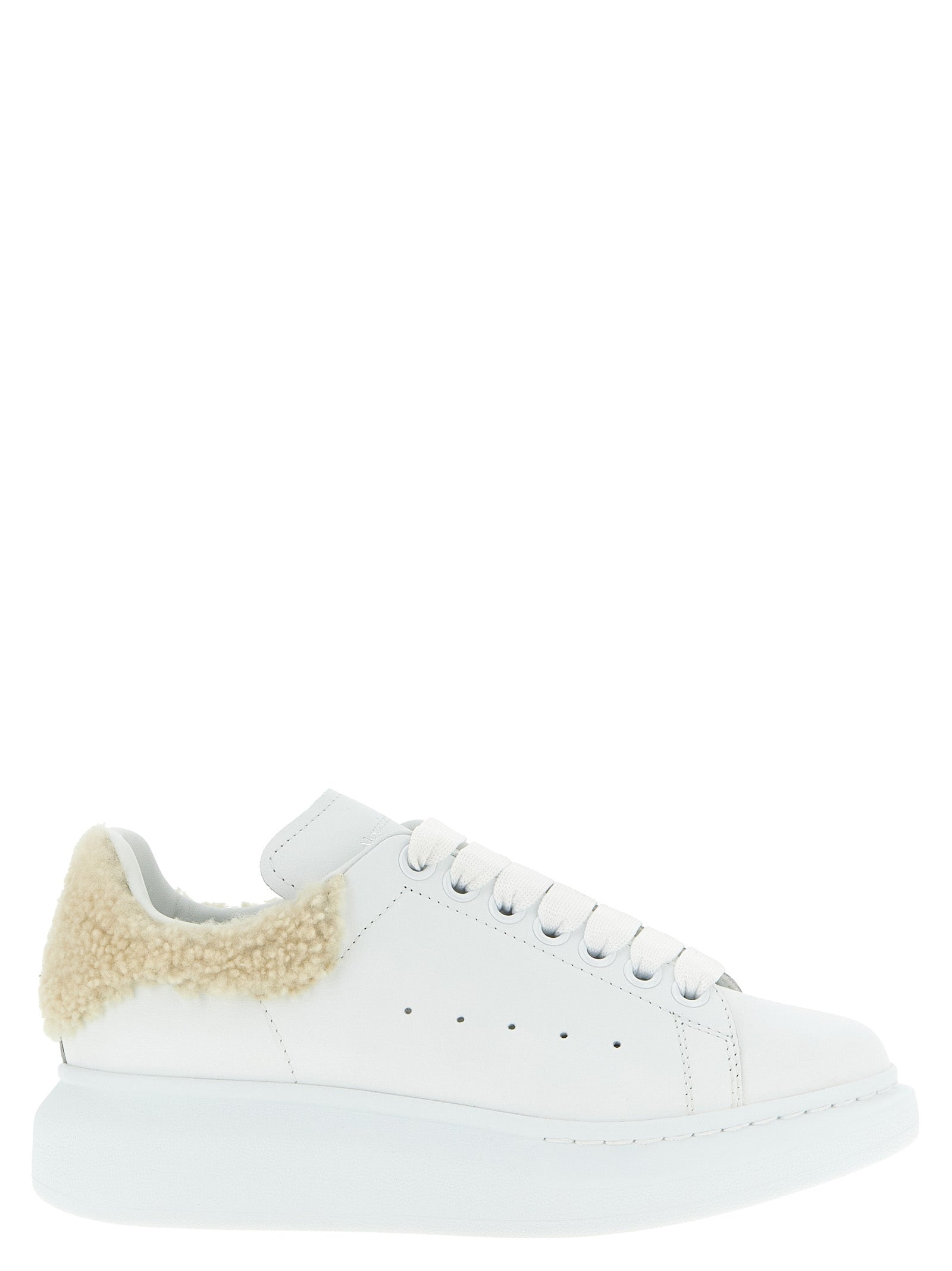 Alexander McQueen Beige Calfskin Chunky Sneakers