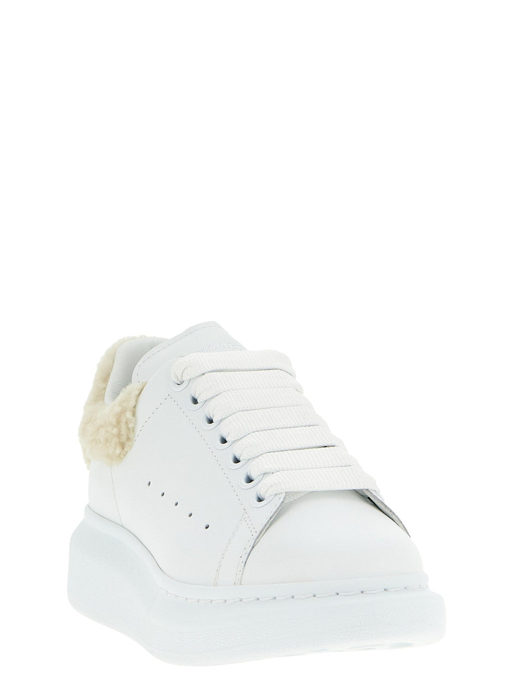 Alexander McQueen Beige Calfskin Chunky Sneakers