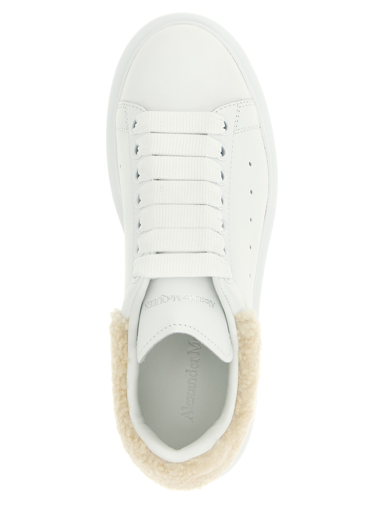 Alexander McQueen Beige Calfskin Chunky Sneakers