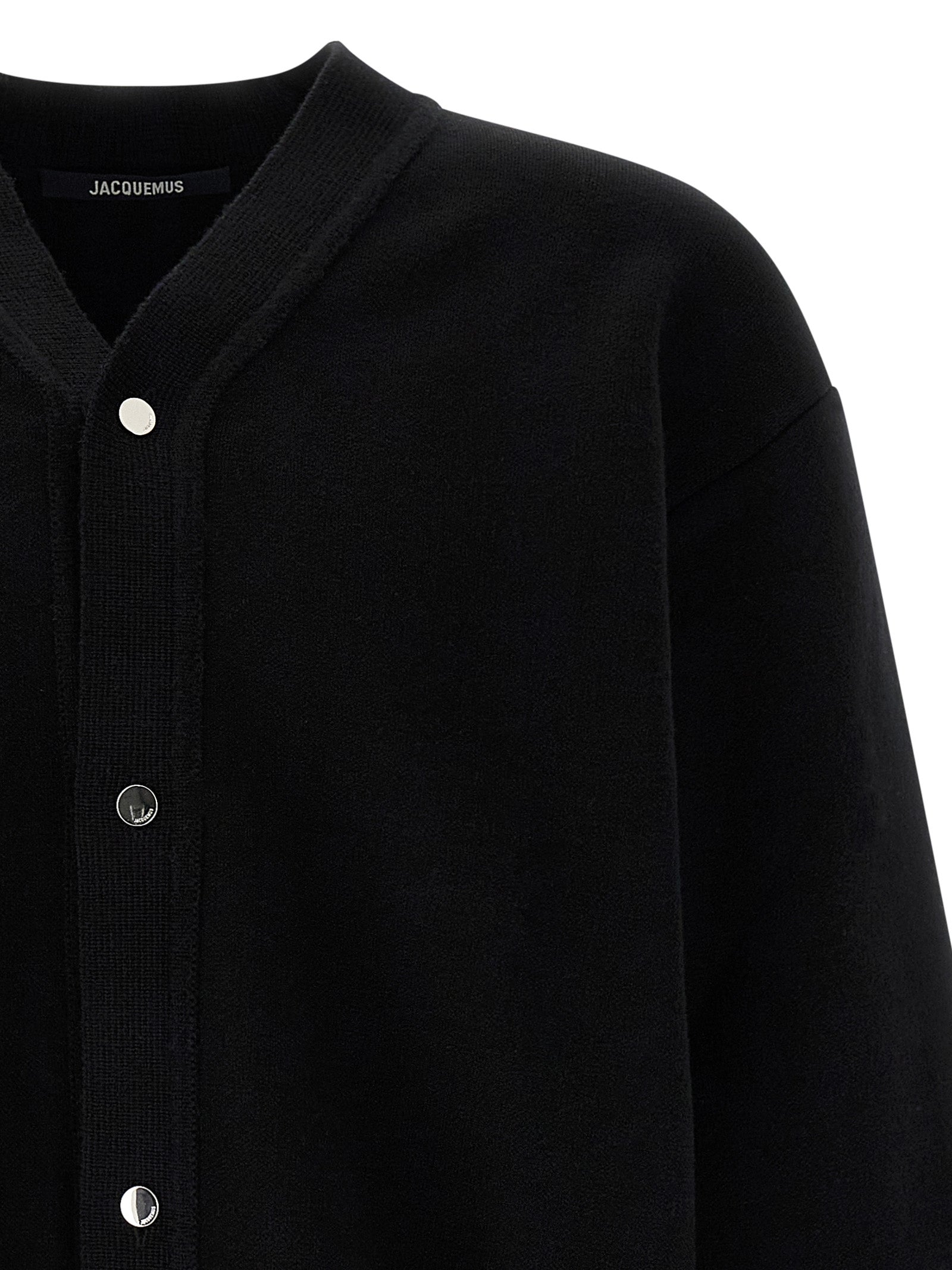 Jacquemus Black Merino Wool Cardigan
