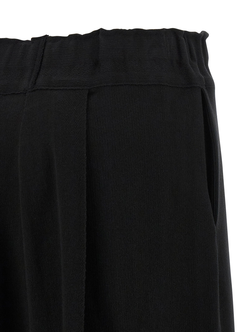 Issey Miyake Black Cotton Casual Pants