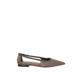 Brunello Cucinelli Gray Leather Ballet Flats