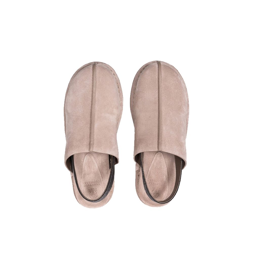 Brunello Cucinelli Brown Leather Mules