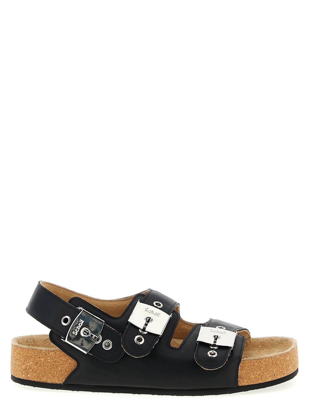 Balenciaga Black Calfskin Flat Sandals