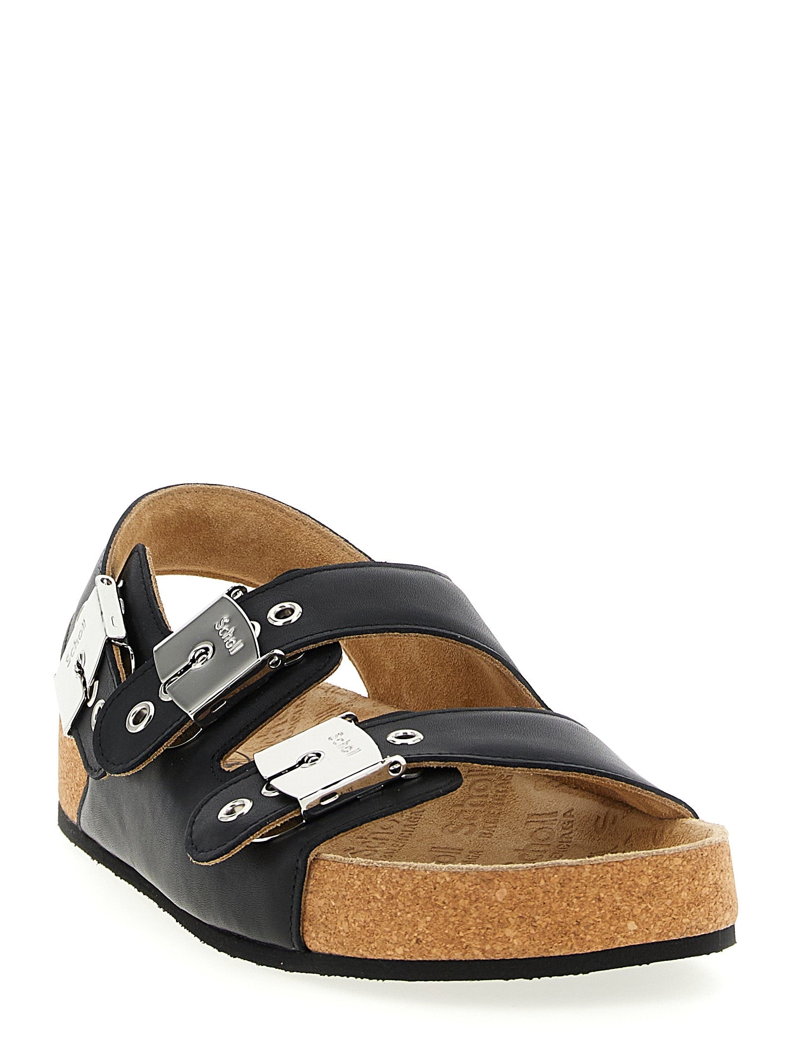Balenciaga Black Calfskin Flat Sandals