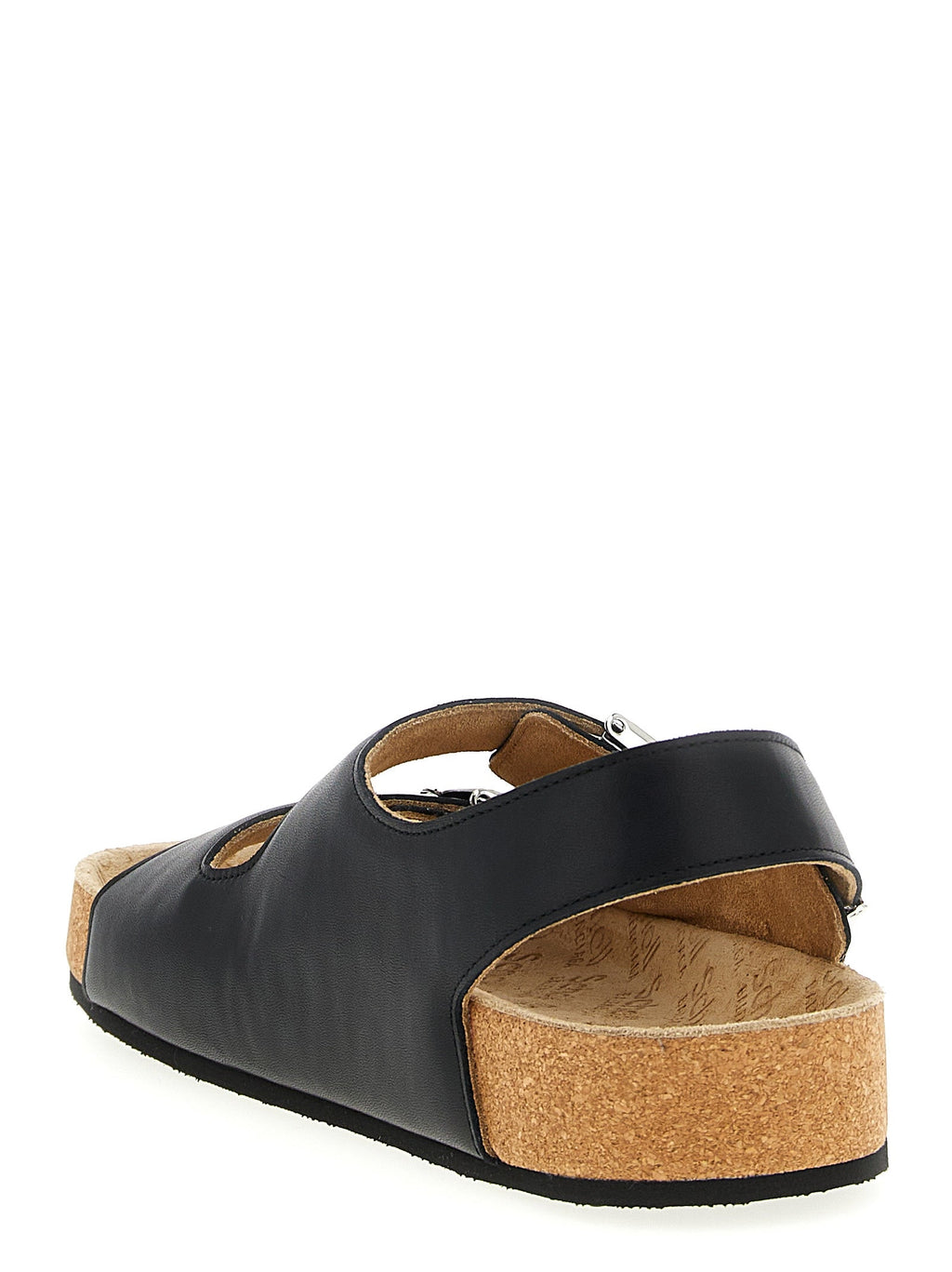 Balenciaga Black Calfskin Flat Sandals