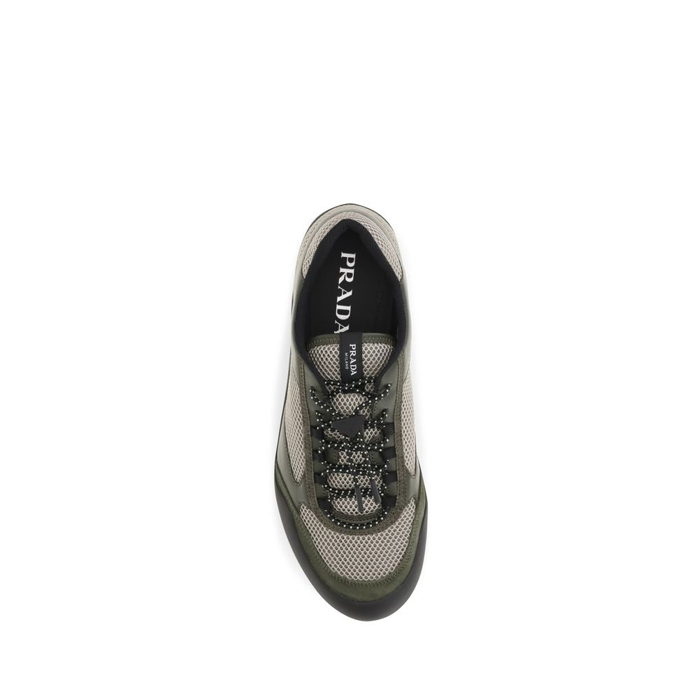 Prada Bicolor Polyester Athletic Sneakers