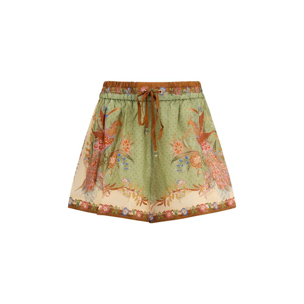 Zimmermann Multicolor Silk Bermuda Shorts