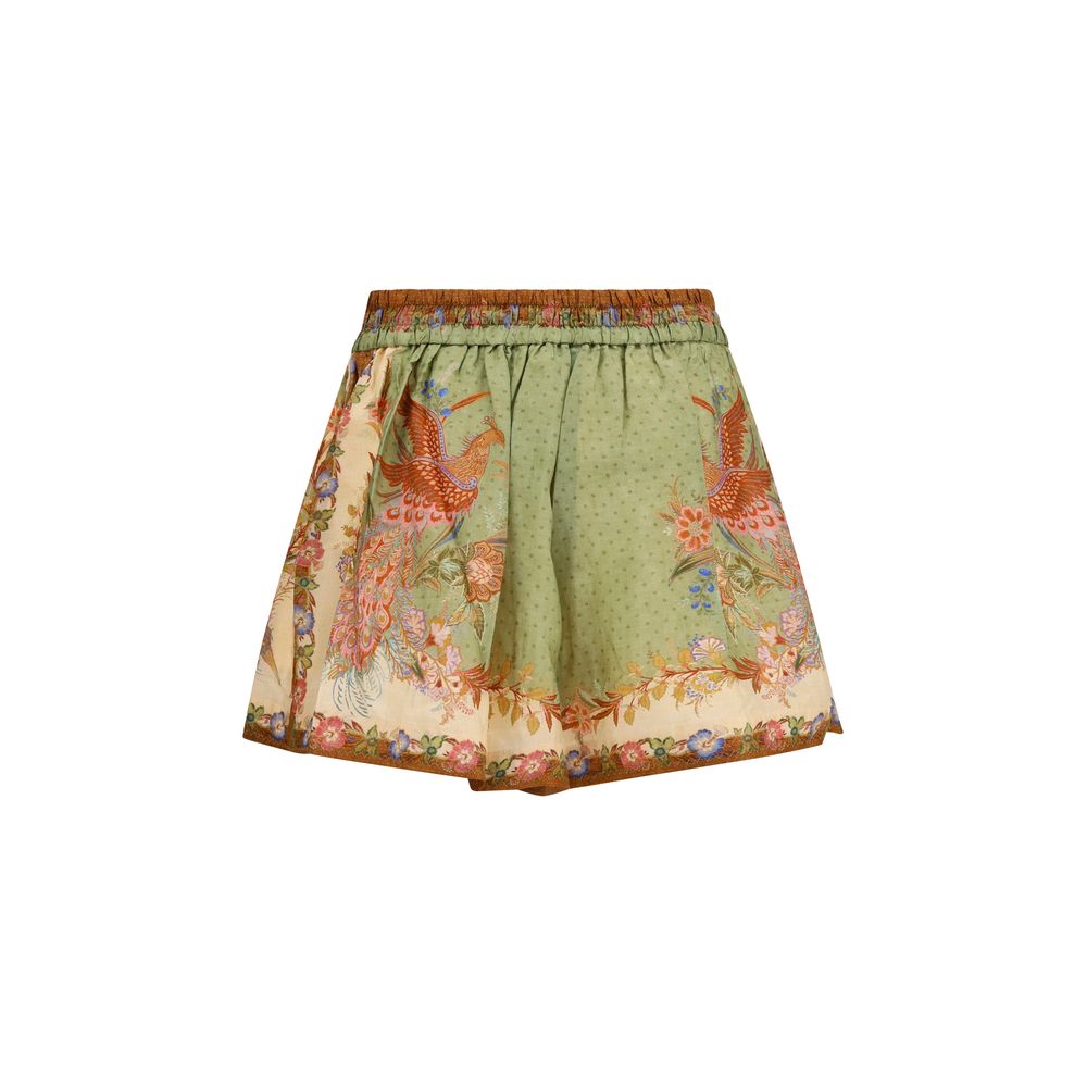Zimmermann Multicolor Silk Bermuda Shorts