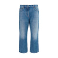 Valentino Garavani Blue Cotton Straight-Leg Jeans