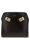 Ferragamo Brown Calfskin Crossbody Bag